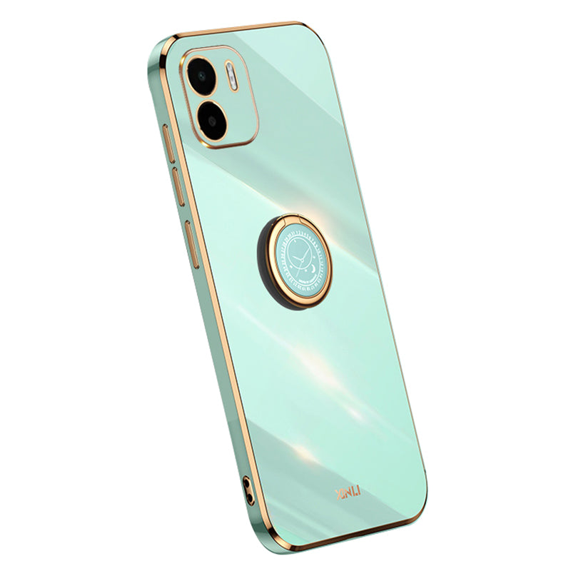 XINLI Kickstand Phone Case for Xiaomi Redmi A1 4G A2 4G Electroplating Golden Edge TPU Phone Cover with Ring Holder XINLI Kickstand Phone Case for Xiaomi Redmi A1 4G A2 4G Electroplating Golden Edge TPU Phone Cover with Ring Holder
